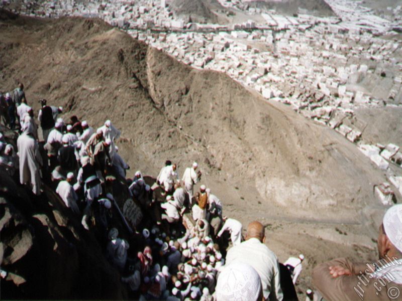 Entrance of the Cave Hira in the Mount Hira in Mecca city of Saudi Arabia.
