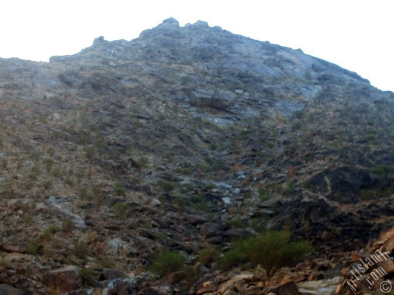 The Mount Savr in Mecca city of Saudi Arabia.
